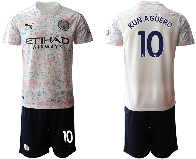 Men 2020-2021 club Manchester City away #10 white Soccer Jerseys->manchester city jersey->Soccer Club Jersey